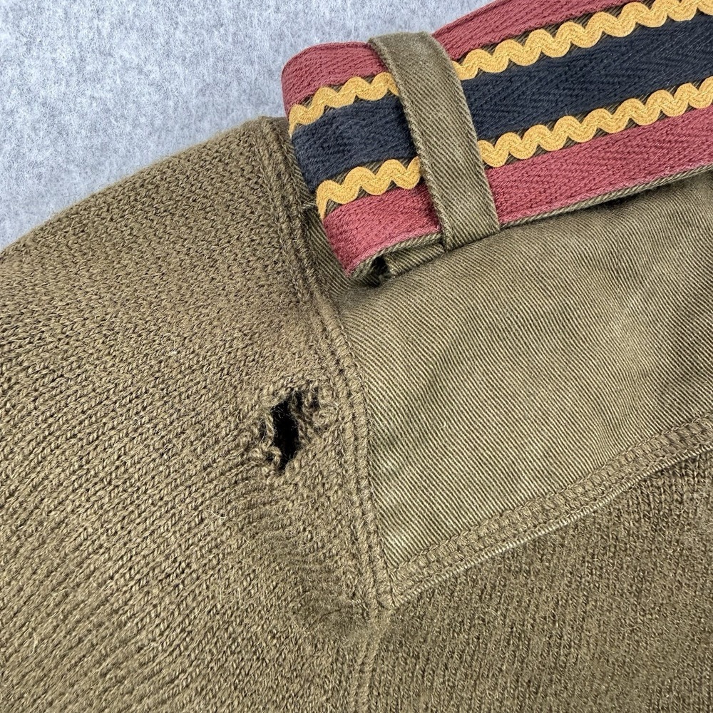Vintage Oakley Sweater Mens 2XL Green Lambswool Science And Art Military 1/4 Zip - Picture 6 of 16
